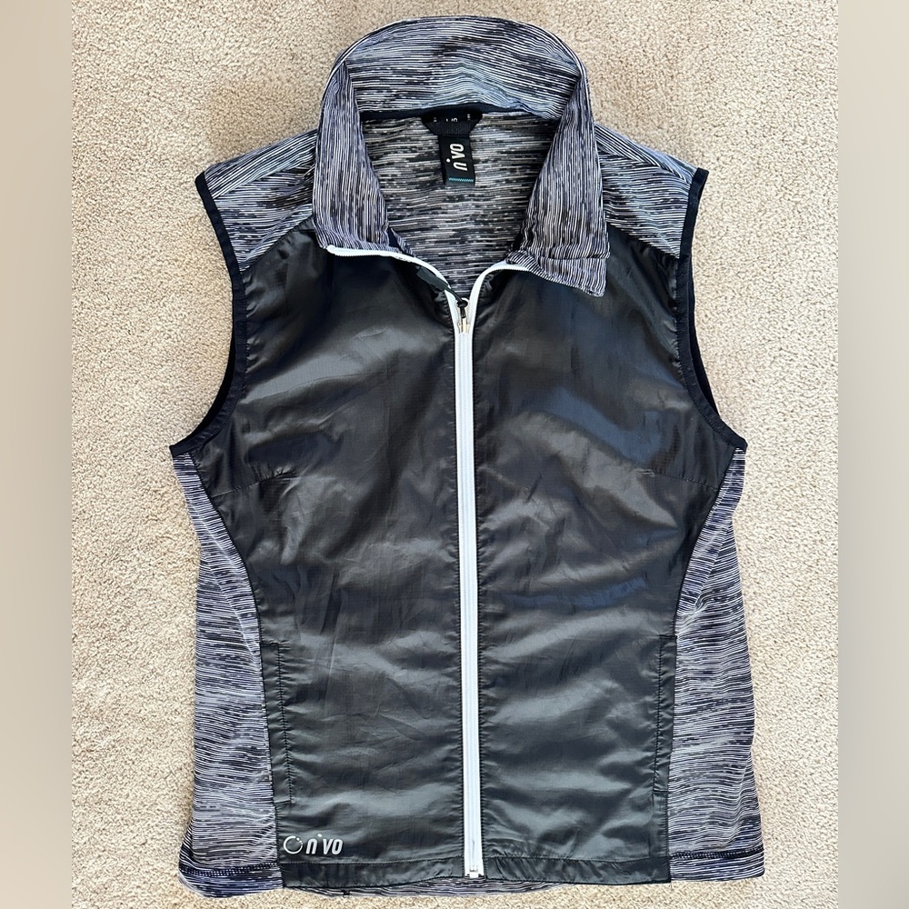 NVO Black and Gray Striped Vest